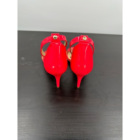 Michael Kors Ultra Pink Patent Leather Heels Size 11M Strappy Open Toe Sandals - Picture 5 of 7